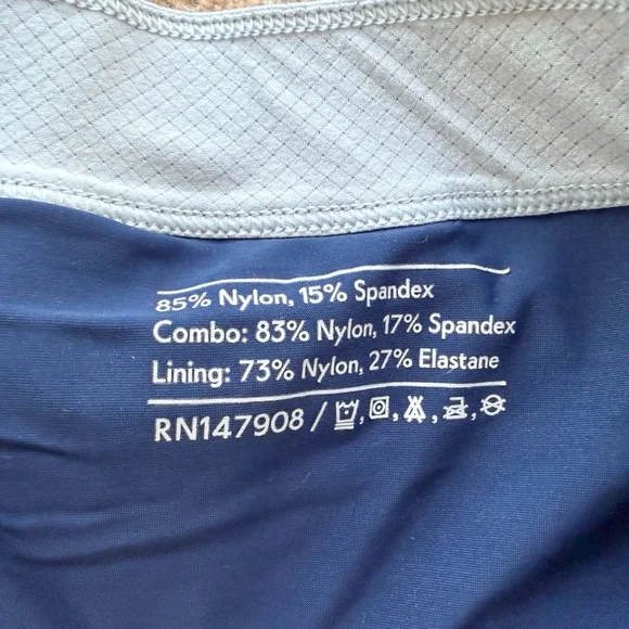 OV Ready Set Lined Running Shorts Pockets Blue Grey Print XS - Picture 3 of 8